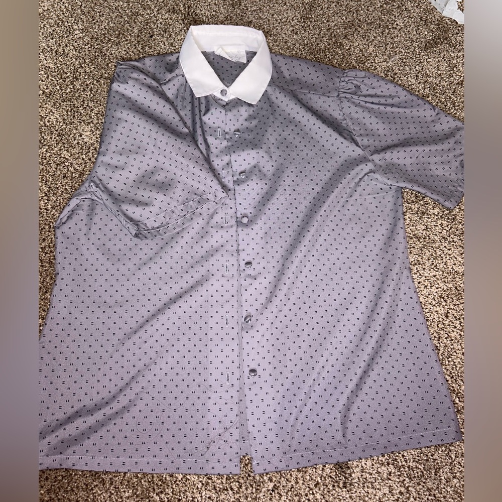 90’s Purple Button Up Blouse